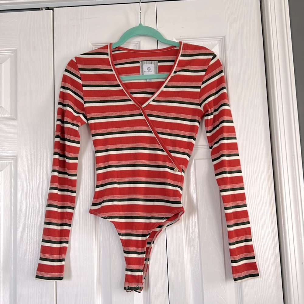 Element Ribbed Thong Long Sleeved Bodysuit
